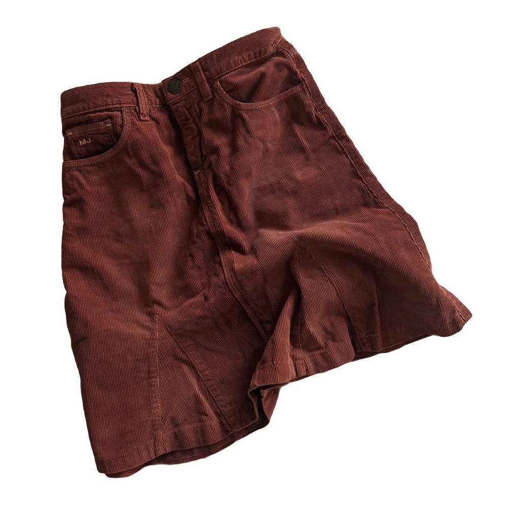 Marc Jacobs Rust Orange Corduroy Flare Mini Skirt